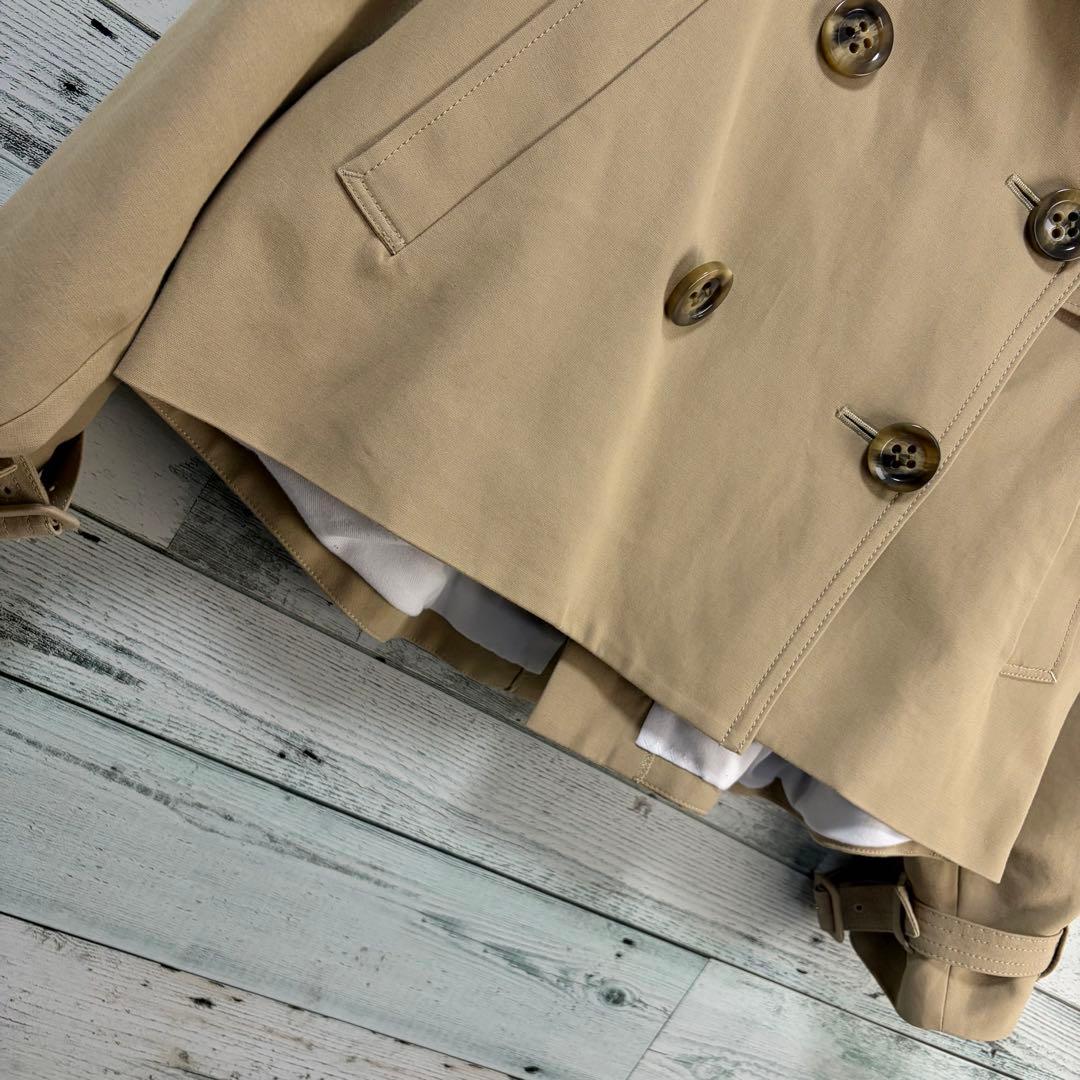 ☆美品☆ENFOLD ダブルフェイス ショートトレンチコート　ベージュ　36