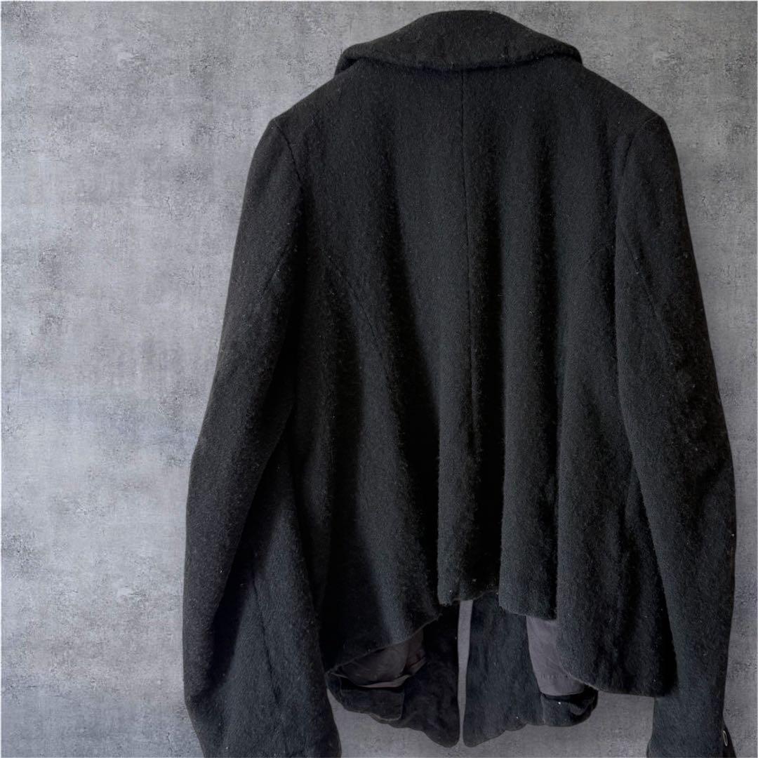 COMME des GARÇONS コムコム24AW丸衿縮絨ジャケット 黒S
