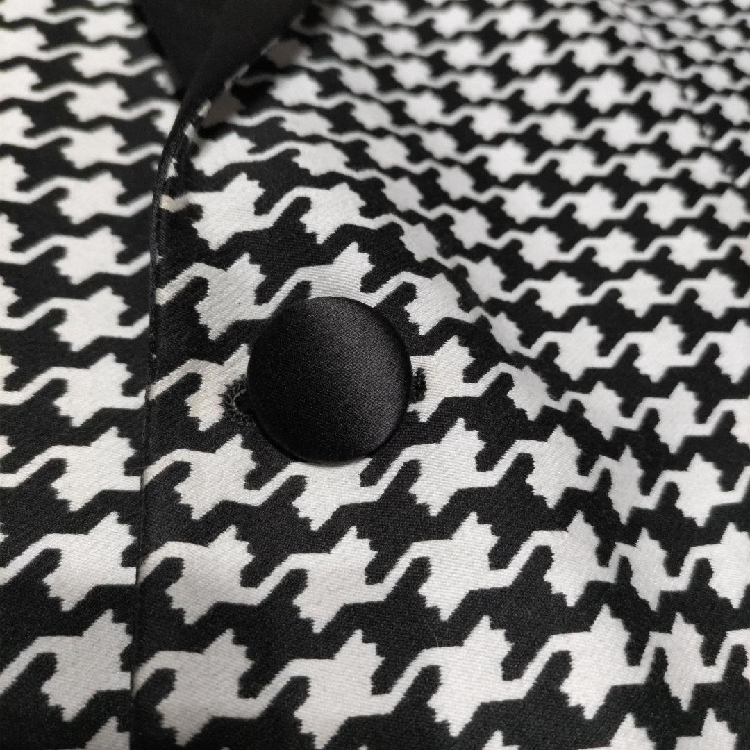 【極美品】 ディースクエアード タキシード セットアップ 千鳥柄 光沢 黒 50