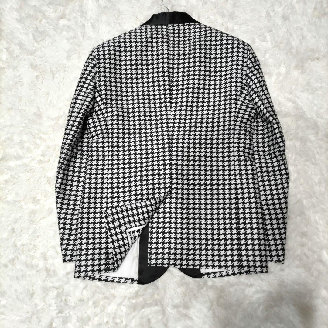 【極美品】 ディースクエアード タキシード セットアップ 千鳥柄 光沢 黒 50