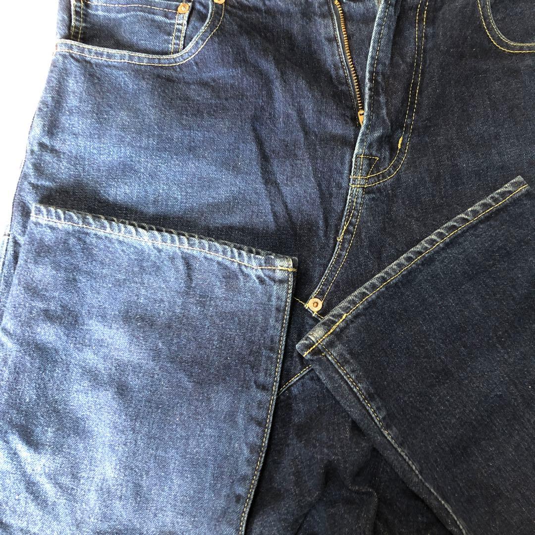 GANRYU サルエルパンツ ダークブルー