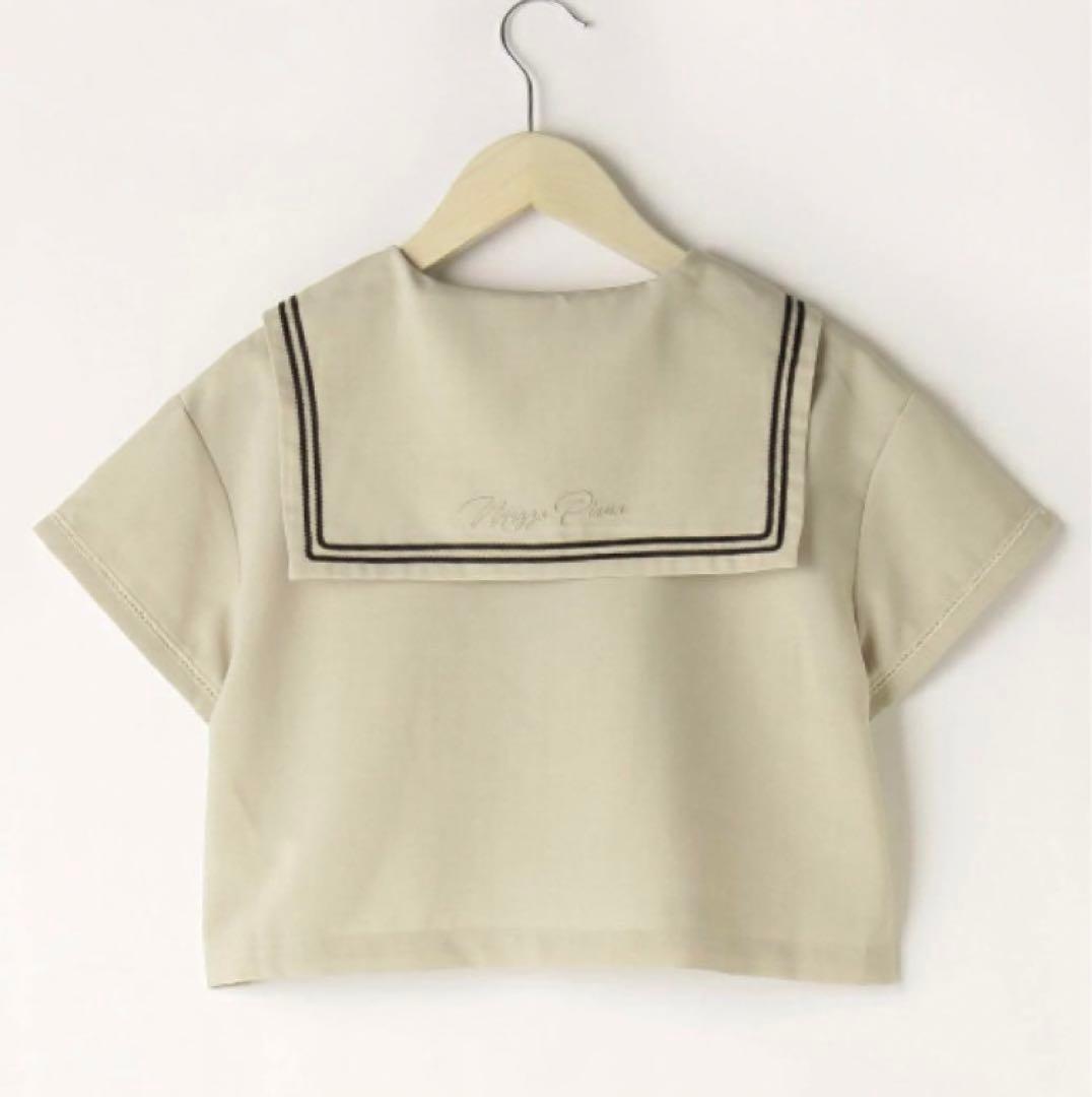 未使用　メゾピアノ　セットアップ　160cm セーラー半袖シャツ ショートパンツ