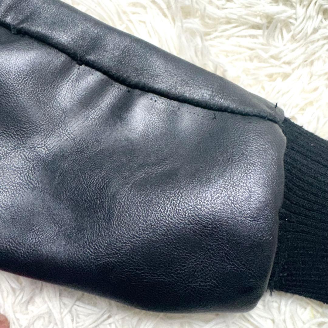 ジャックローズ　ラムレザー　MA-1 フライトジャケット　ブラック　黒　サイズ2