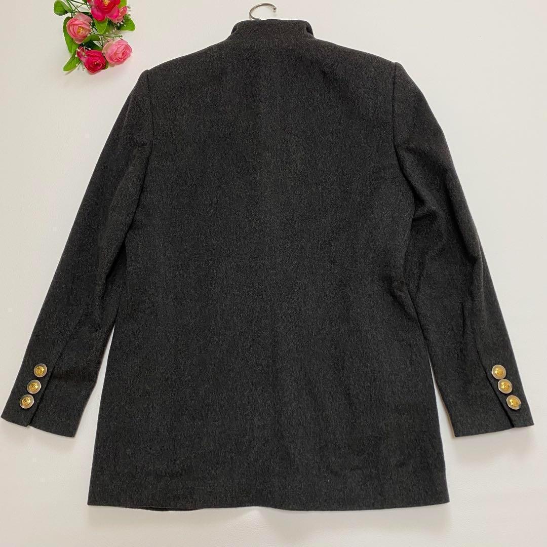 美品✨AKRIS 高級コート カシミア100% 金ボタン 大きいサイズXL