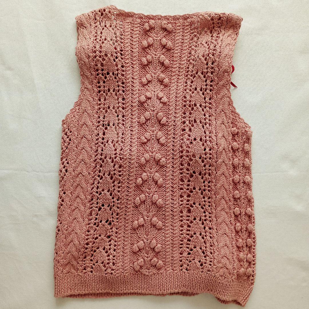 【匿名配送】PINK HOUSE ピンクハウス 花柄 いちご柄 刺繍ニットベスト
