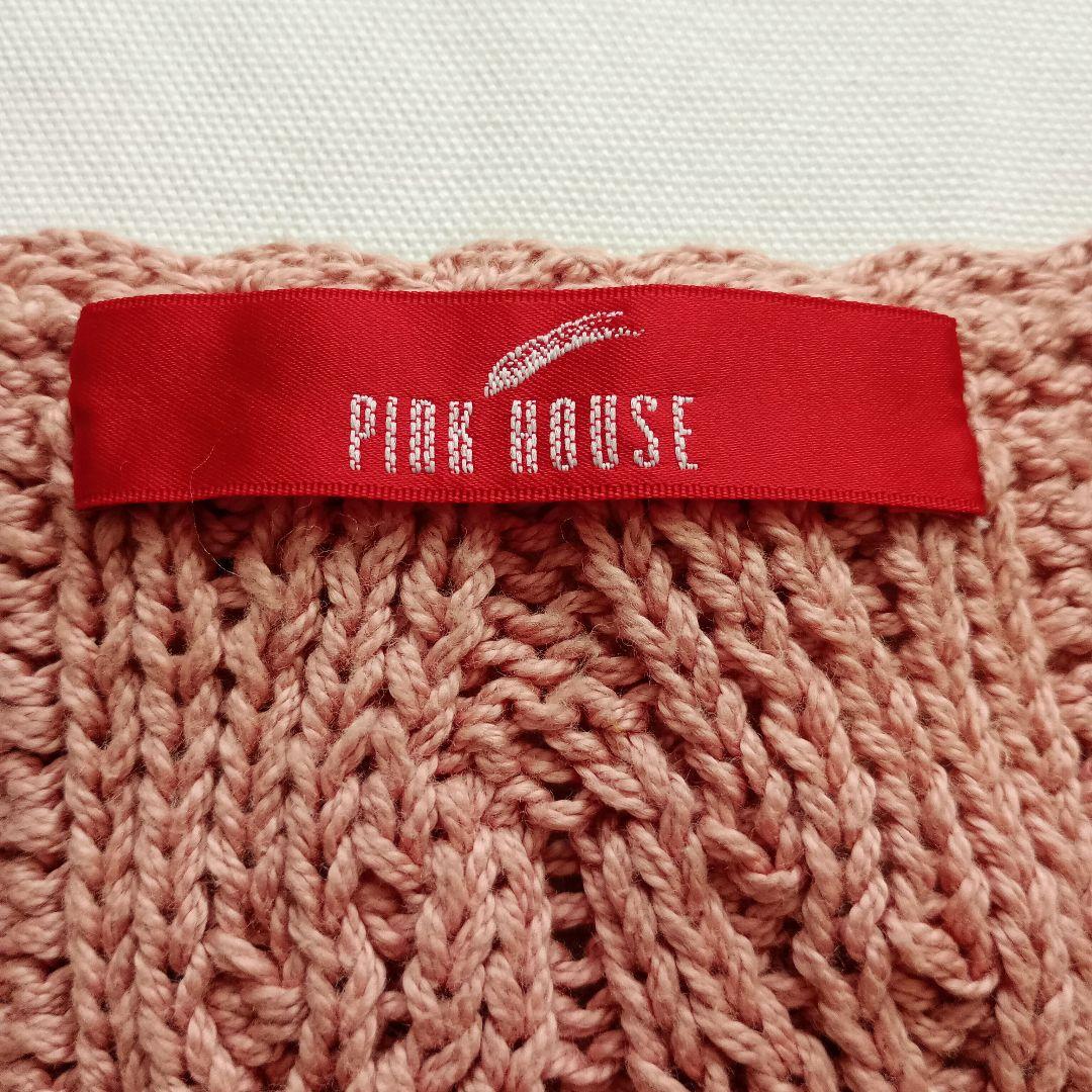 【匿名配送】PINK HOUSE ピンクハウス 花柄 いちご柄 刺繍ニットベスト