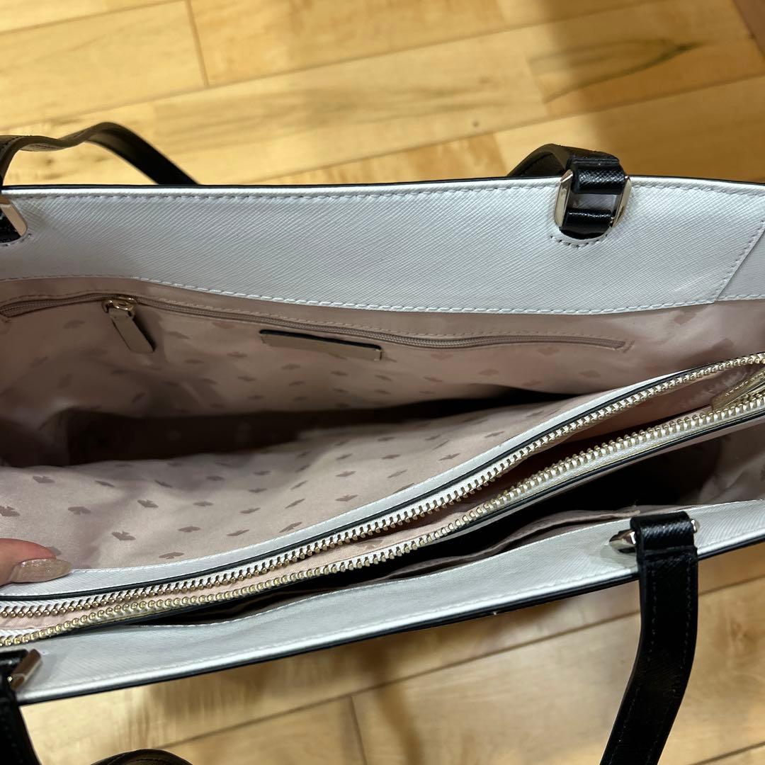 Kate Spade ベージュ ブラック トートバッグ