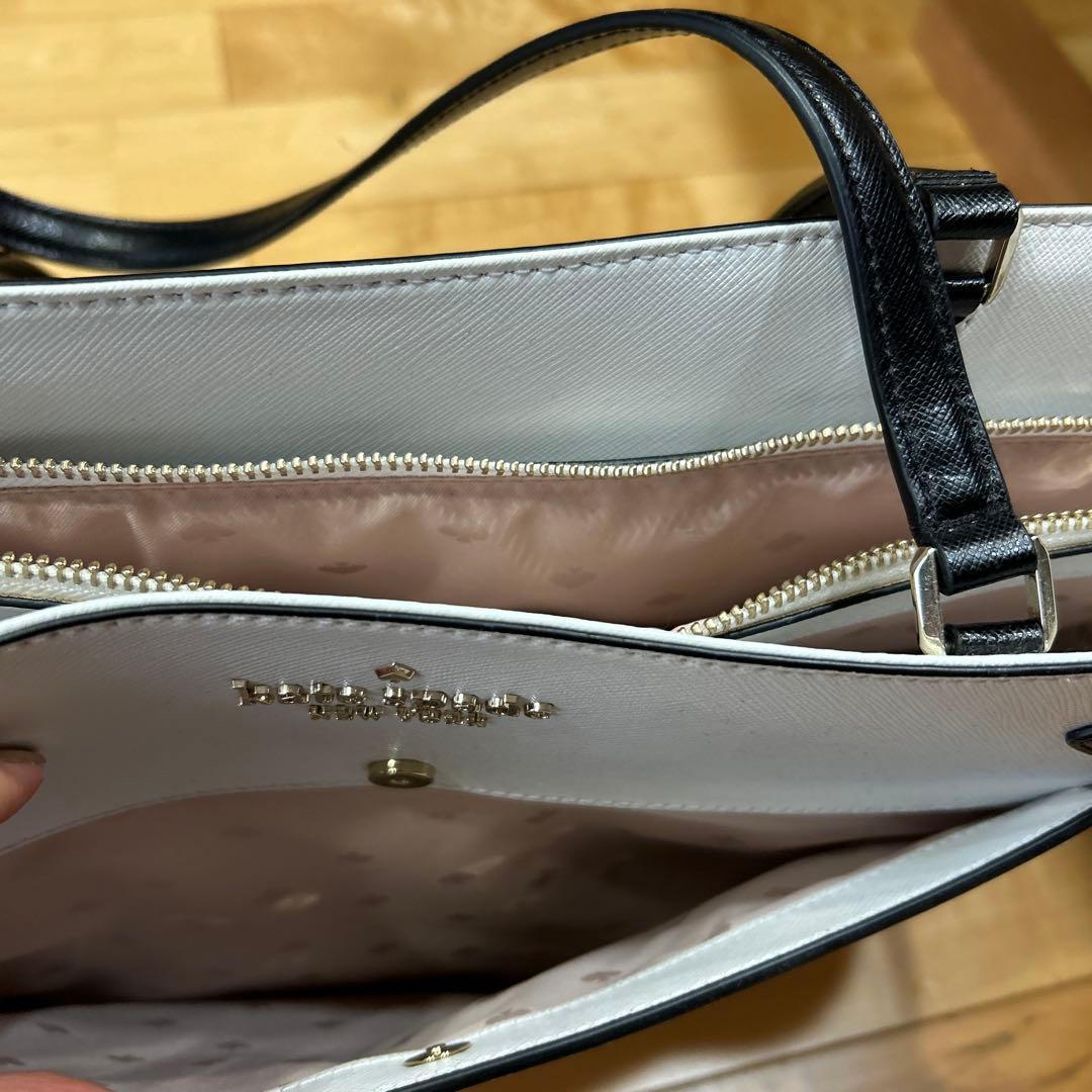 Kate Spade ベージュ ブラック トートバッグ