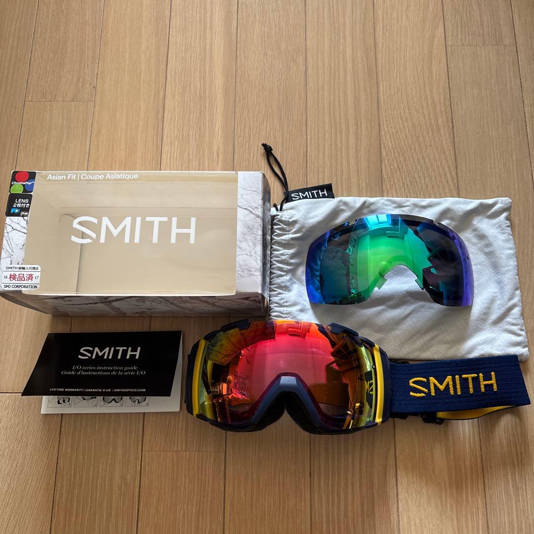 【中古】SMITH I/O ゴーグル Navy Scout アジアンフィット