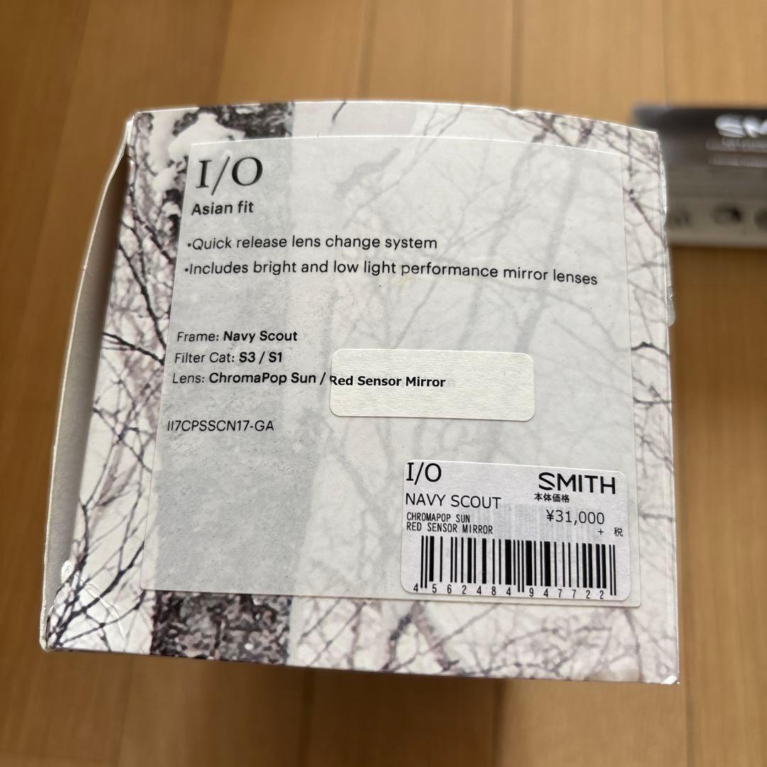 【中古】SMITH I/O ゴーグル Navy Scout アジアンフィット