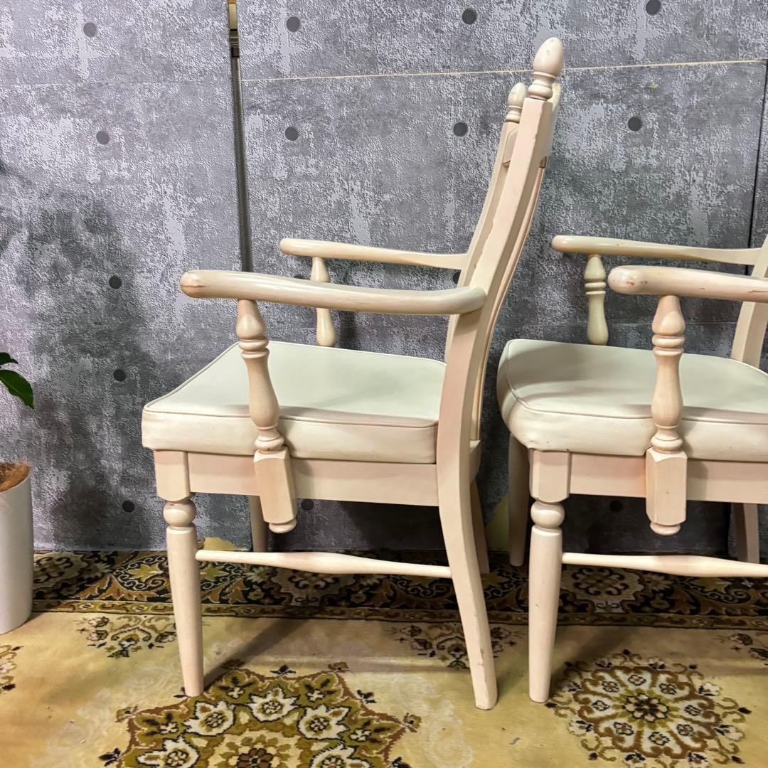 えつこ꧁カリモク家具 karimoku꧂アーム付ダイニングチェア2脚