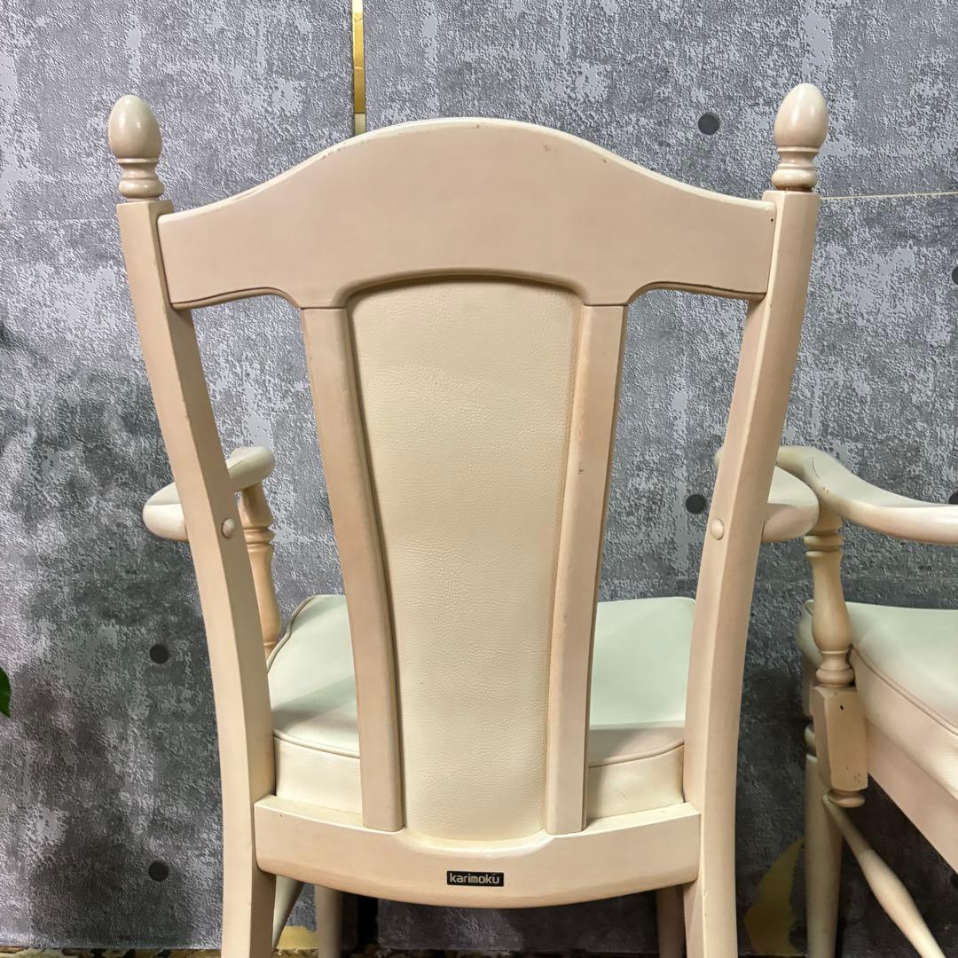 えつこ꧁カリモク家具 karimoku꧂アーム付ダイニングチェア2脚