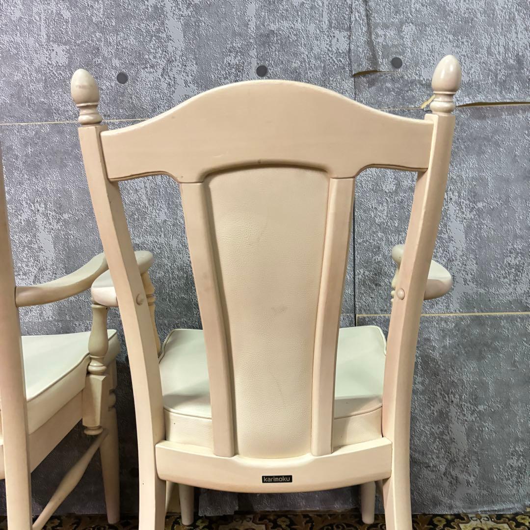 えつこ꧁カリモク家具 karimoku꧂アーム付ダイニングチェア2脚