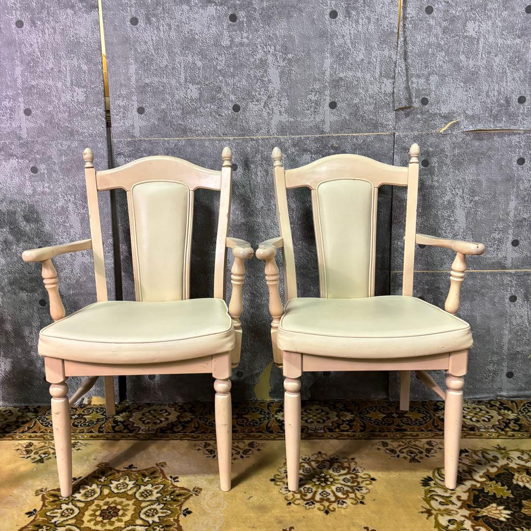 えつこ꧁カリモク家具 karimoku꧂アーム付ダイニングチェア2脚