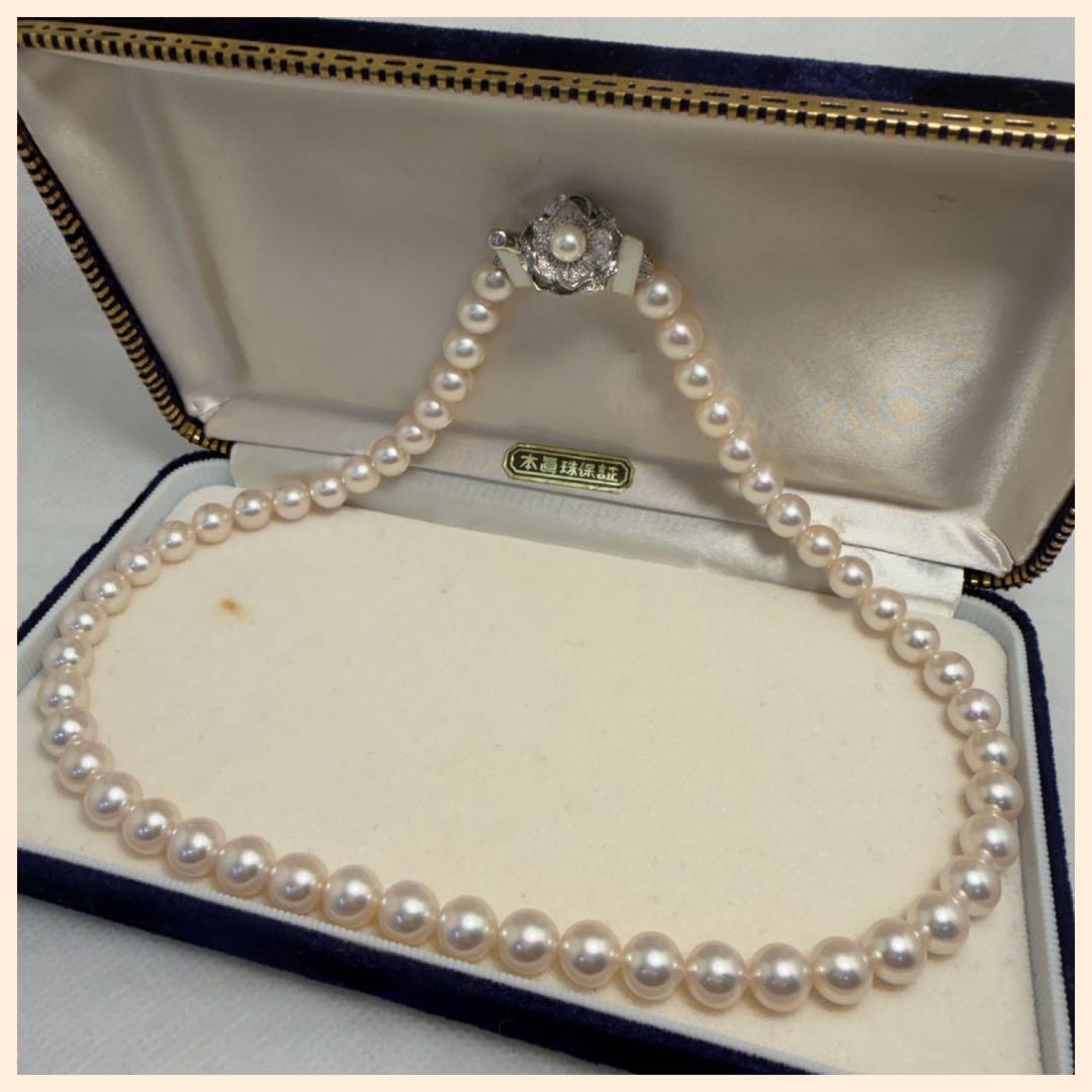 本真珠ネックレス アコヤ 7.5～7.9mm 美品