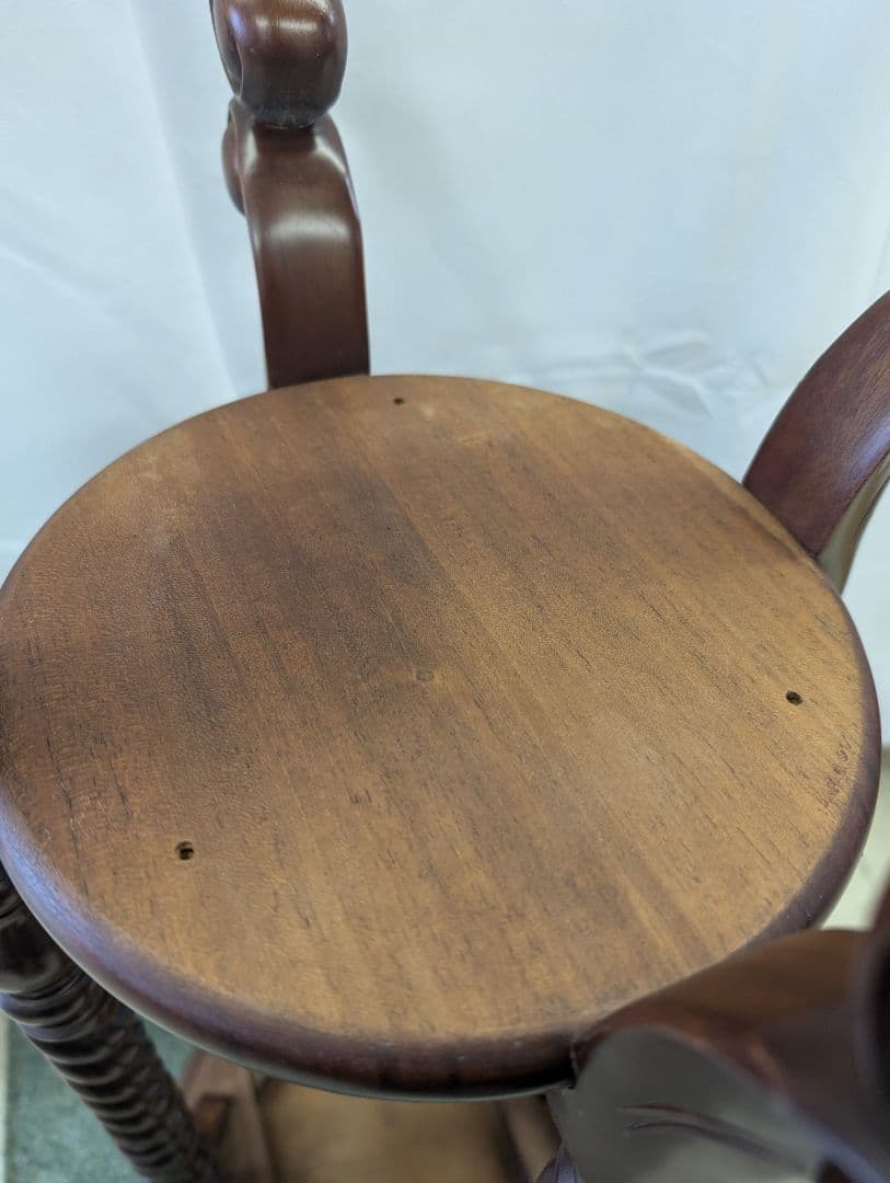 花台 ツイストレッグ 猫脚 飾り台 サイドテーブル 英国式 マホガニー レトロ