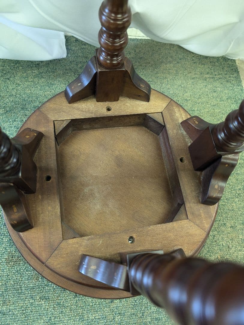 花台 ツイストレッグ 猫脚 飾り台 サイドテーブル 英国式 マホガニー レトロ