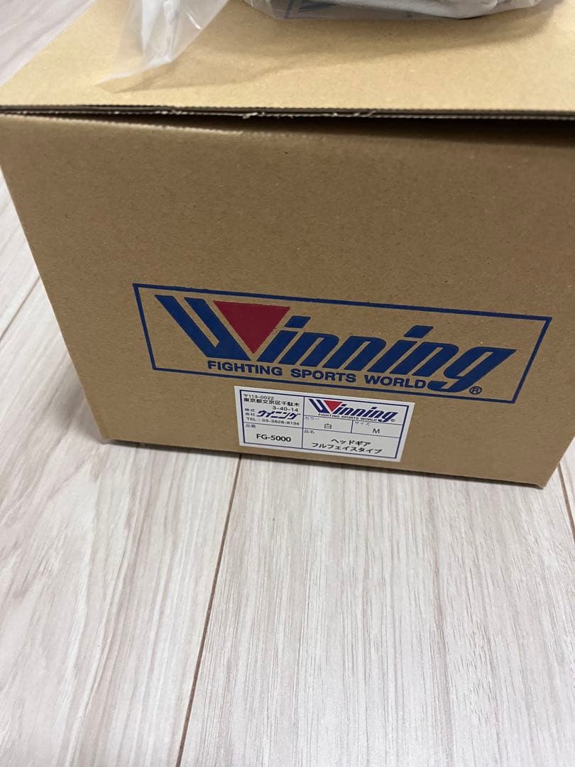 Winning フルフェイスヘッドギアMサイズ白新品JINBEOM KIM