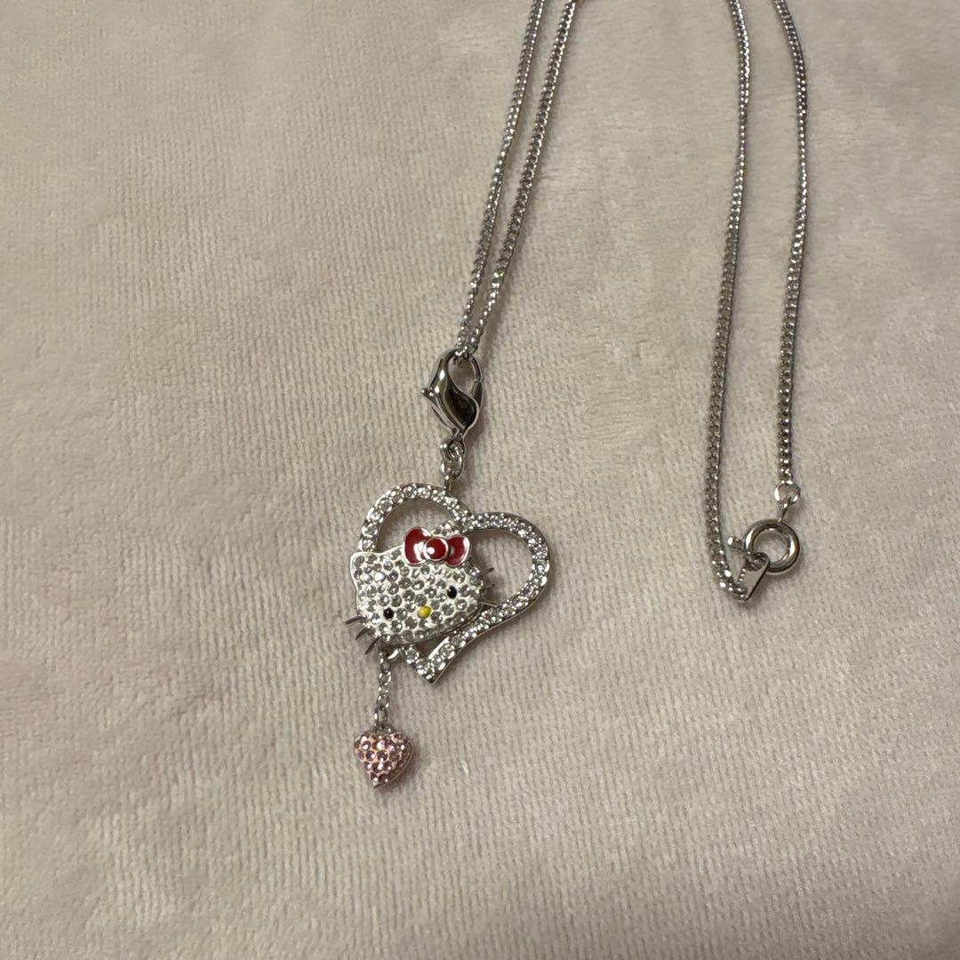 【美品】スワロフスキー　ネックレス　ハローキティ　Hello Kitty キティ