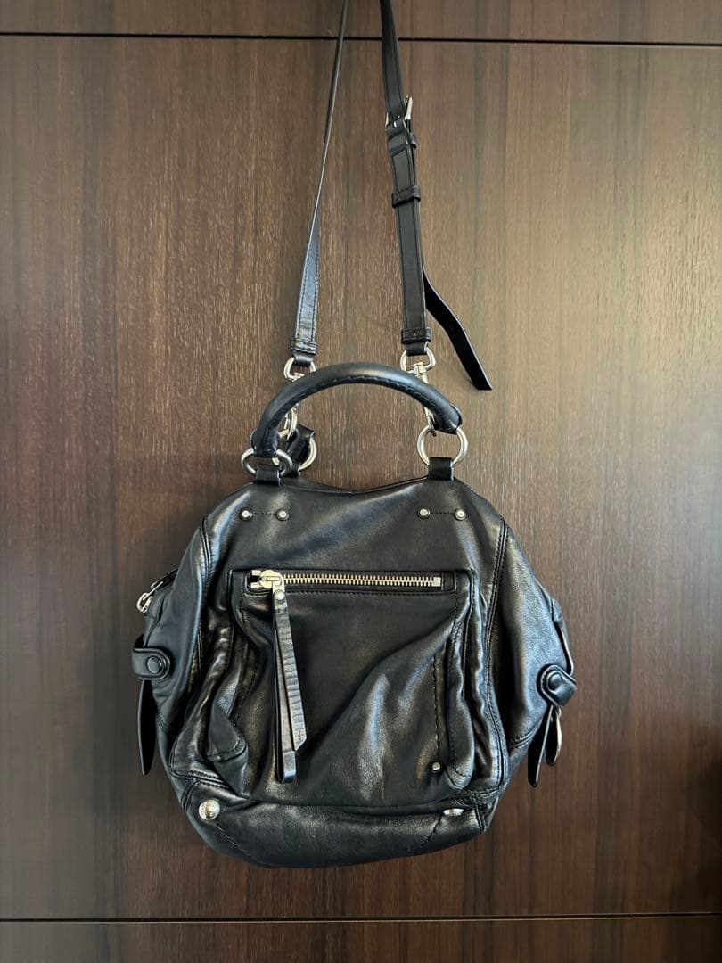 マークバイマークジェイコブス黒 レザー ショルダーバッグ