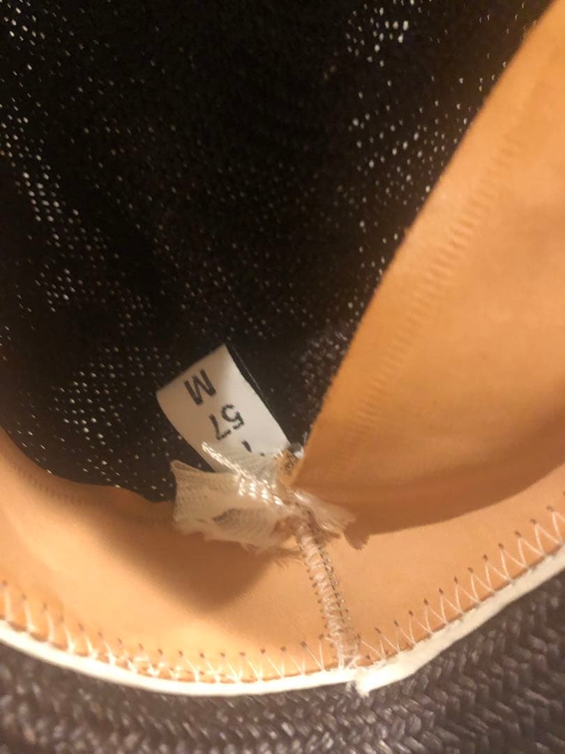 Paul Harnden ブラック 麦わら帽子 57cm