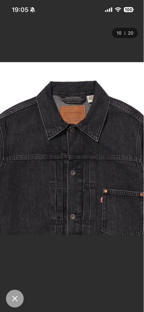 【新品】Levi's TYPE I デニムジャケット ブラック