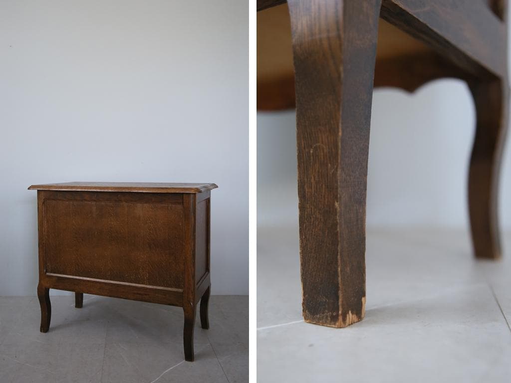 フランスアンティーク猫脚カップボード/木製サイドボード/キャビネット90-192