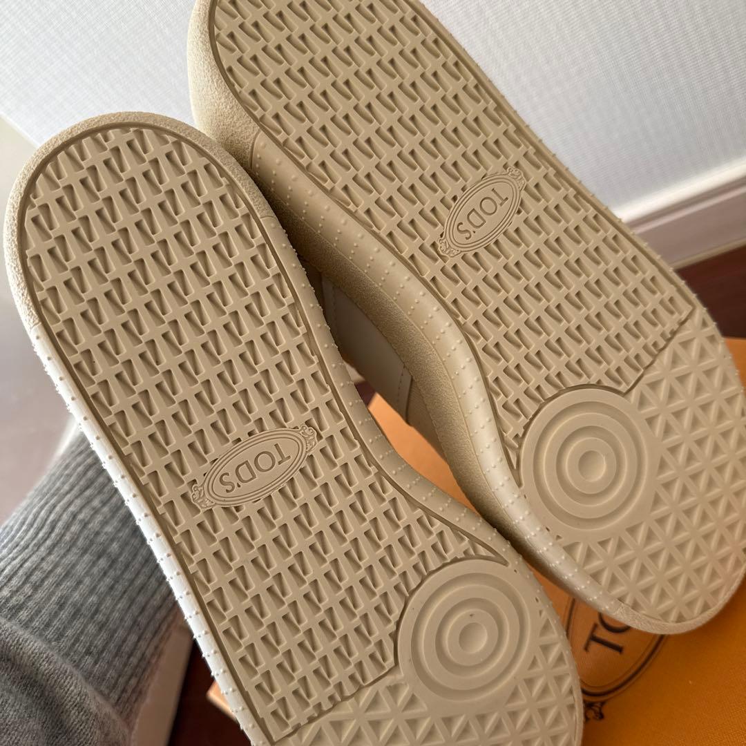 TOD'Sレザースニーカー ホワイト/ブラウン　36新品