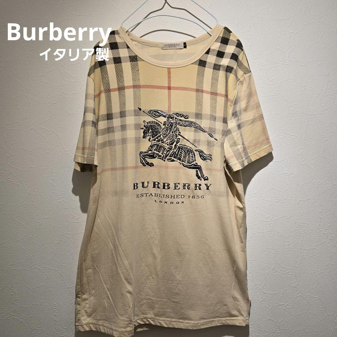 バーバリー（Burberry）馬上の騎士ロゴ & バーバリーチェック イタリア製