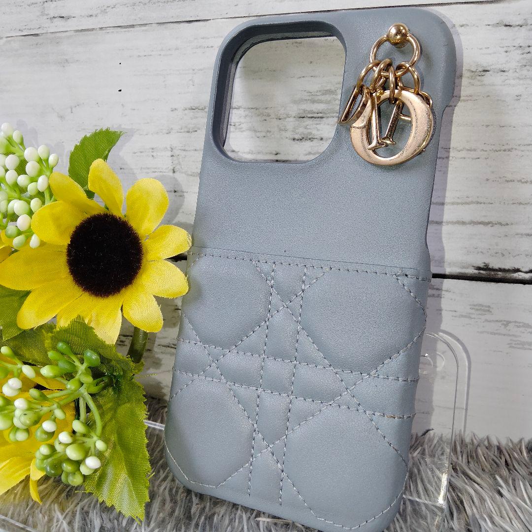 【正規品】LadyDior iPhone15Proケース カナージュ ラムスキン