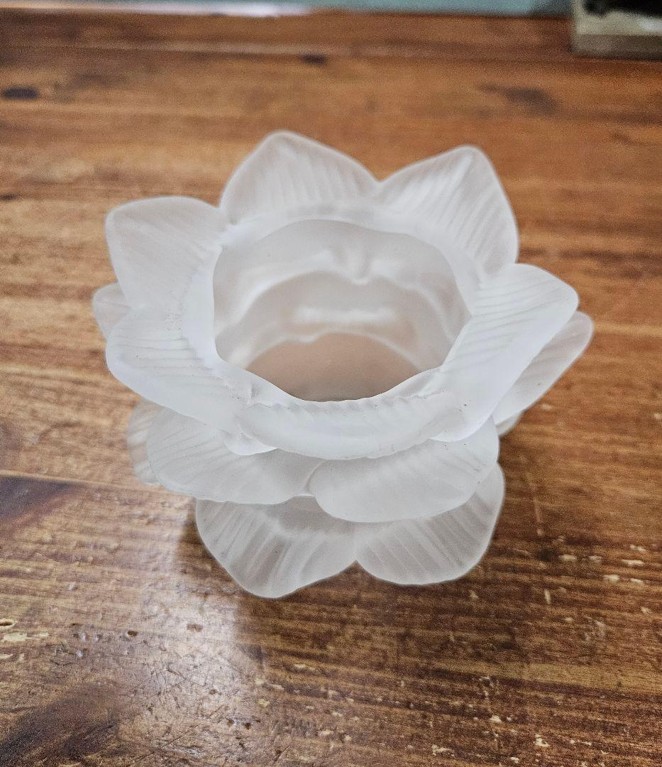 フランスアンティーク バラのガラスシェード 3段 ペンダントライト用 照明 電笠