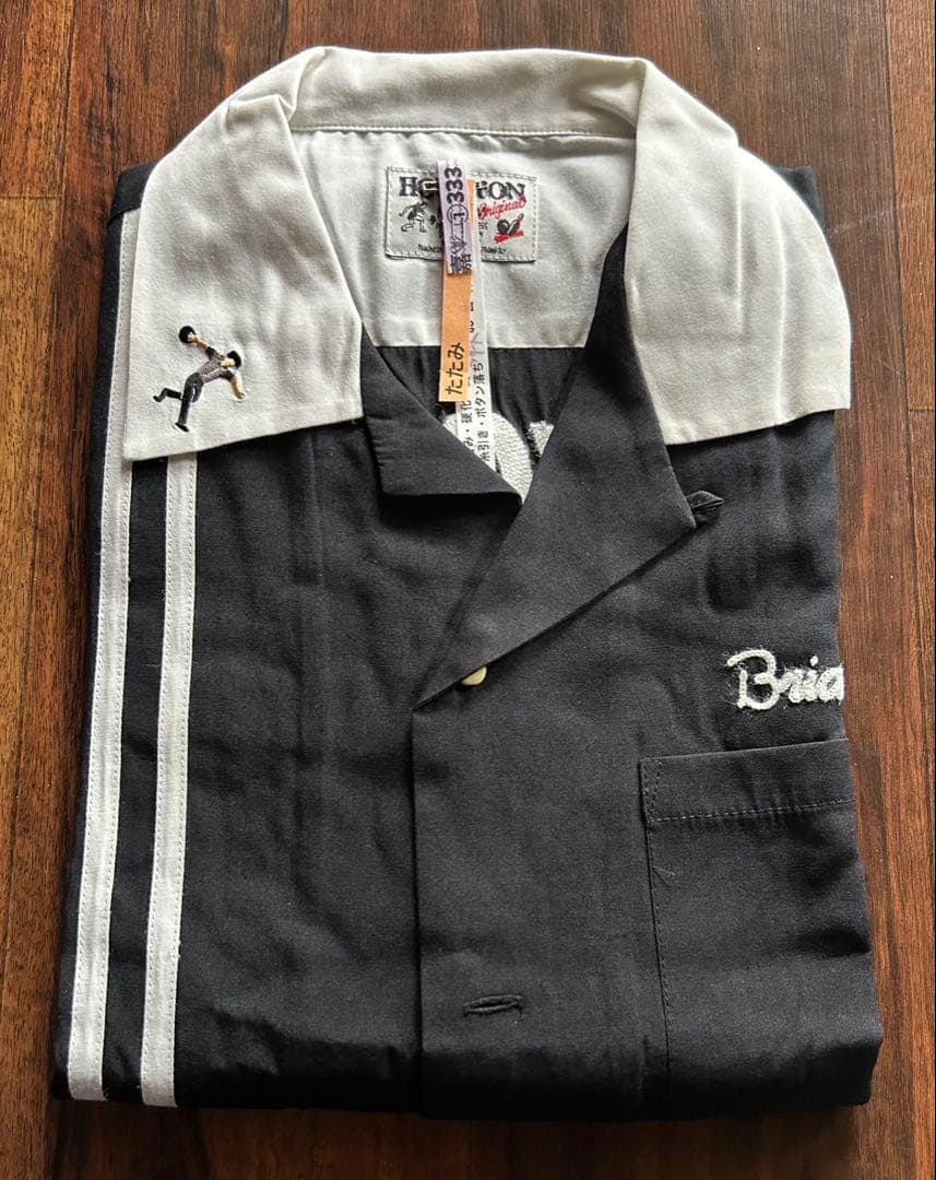 (新品/希少品) HOUSTON半袖ボーリングシャツ刺繍！