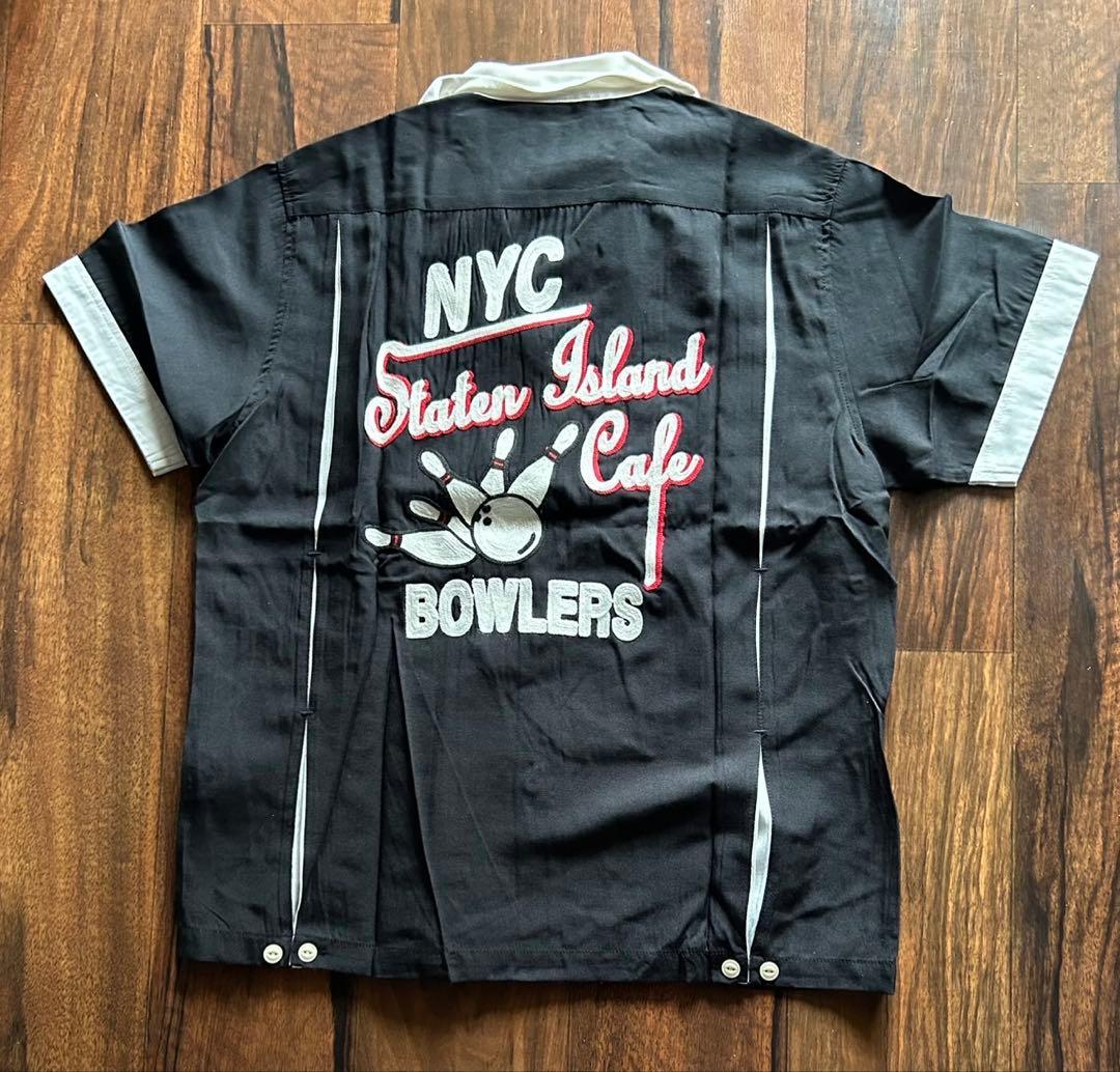 (新品/希少品) HOUSTON半袖ボーリングシャツ刺繍！