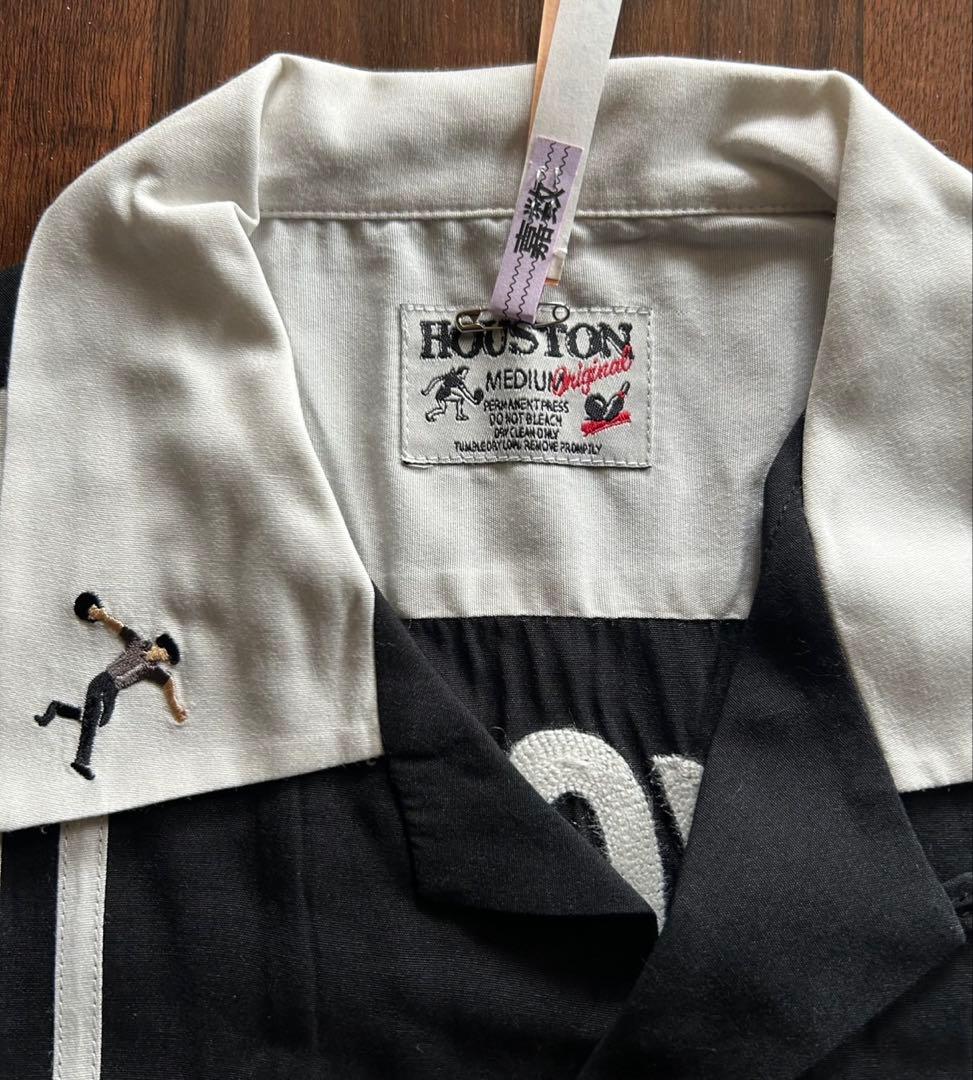 (新品/希少品) HOUSTON半袖ボーリングシャツ刺繍！