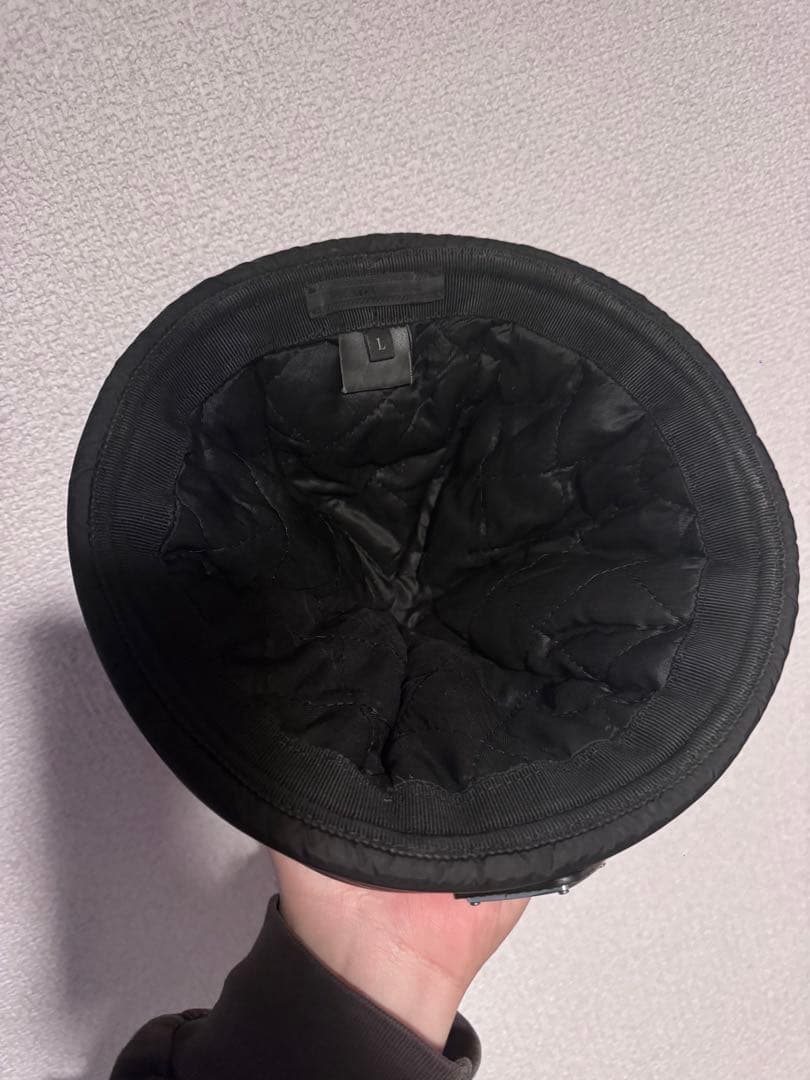 PRADA ブラック ナイロンビーニー Lサイズ