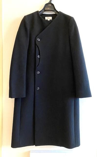 【ほぼ新品】HYKE ハイク ウール×カシミア ノーカラーコート