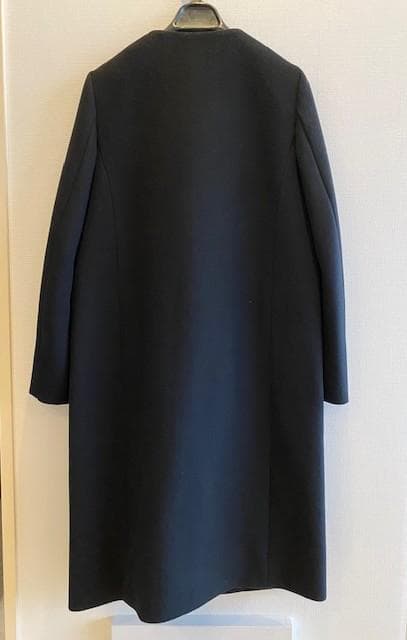 【ほぼ新品】HYKE ハイク ウール×カシミア ノーカラーコート