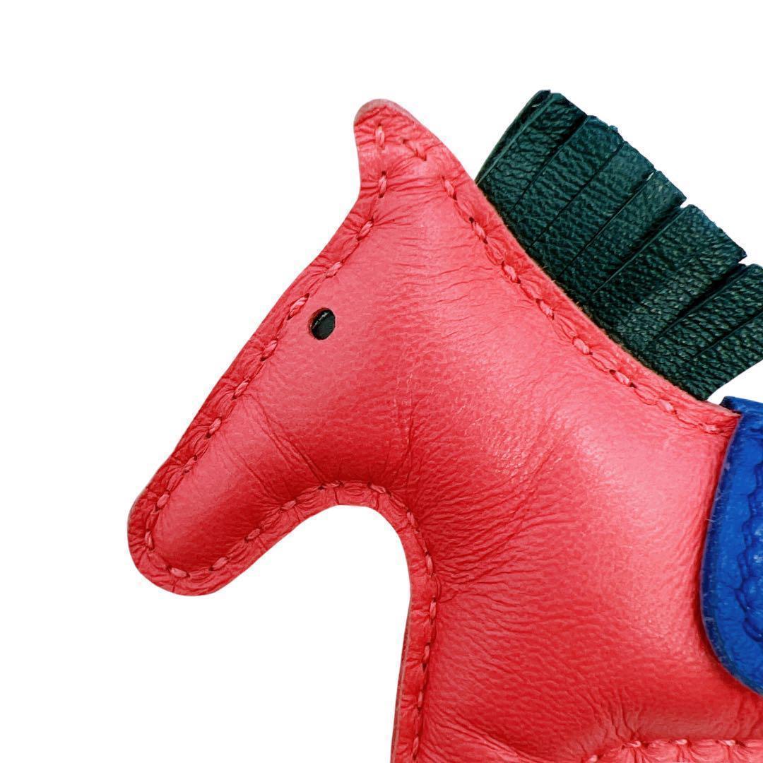 エルメスロデオPMチャーム　刻印:A ユニセックス　本革　ピンク✖️ネイビー