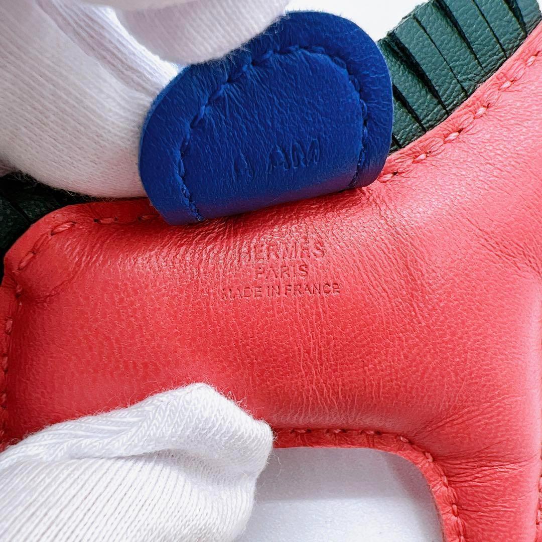エルメスロデオPMチャーム　刻印:A ユニセックス　本革　ピンク✖️ネイビー