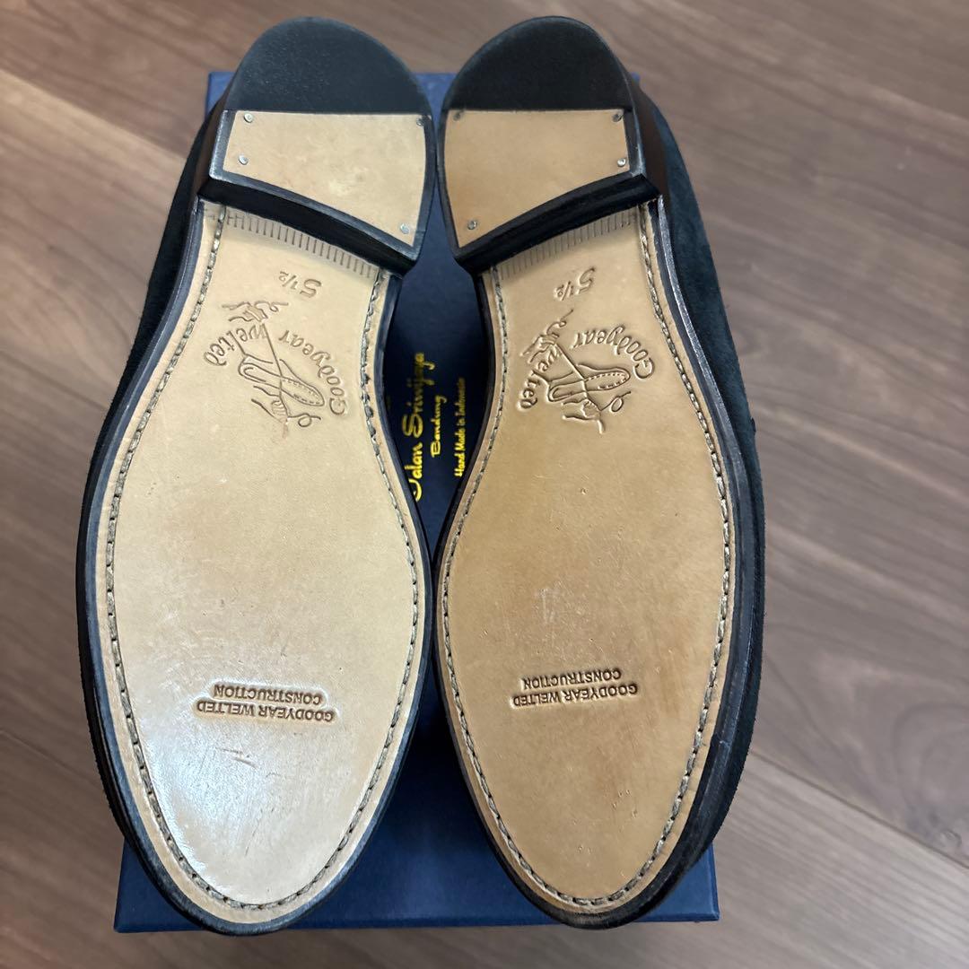 ジャランスリウァヤ ローファー スエード　ブラック　サイズ5.5