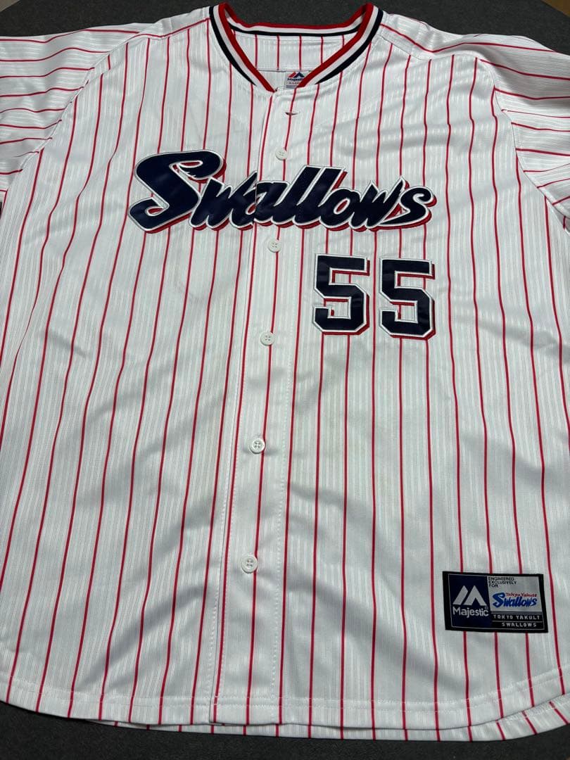 【極美品】ヤクルトスワローズ 村上 55番 ユニフォーム　三冠王記念　XL