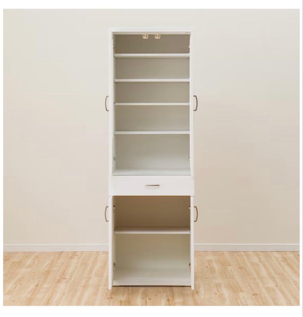 【送料込】ニトリ　食器棚　コパン T 60DB WH キッチン収納