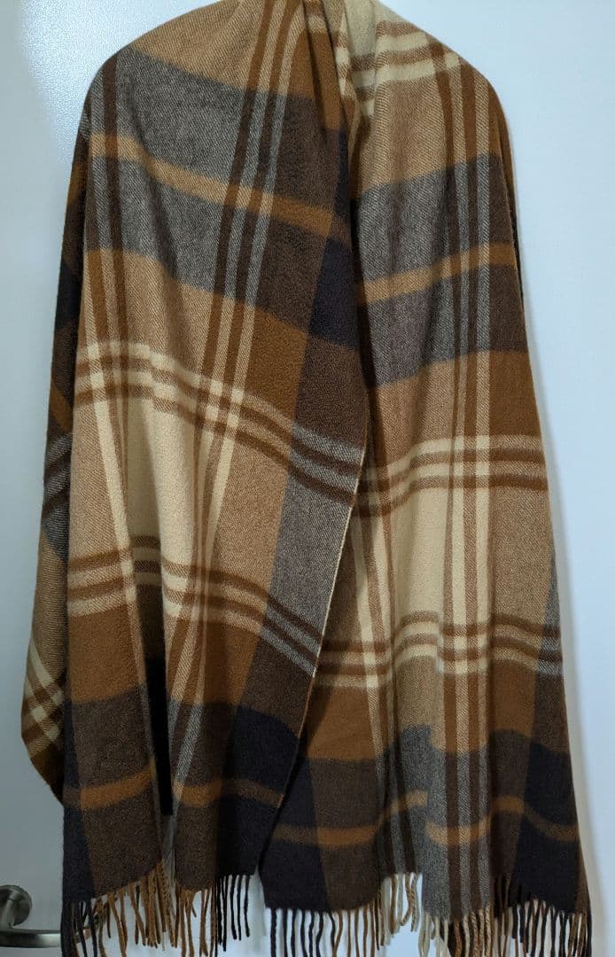 【美品】Joshua Ellis　大判ストール 　カシミヤ100%　チェック