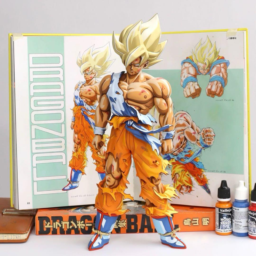 ドラゴンボールSMSP サイズ 伝説の超サイヤ人 孫悟空 リペイント 二次元彩色