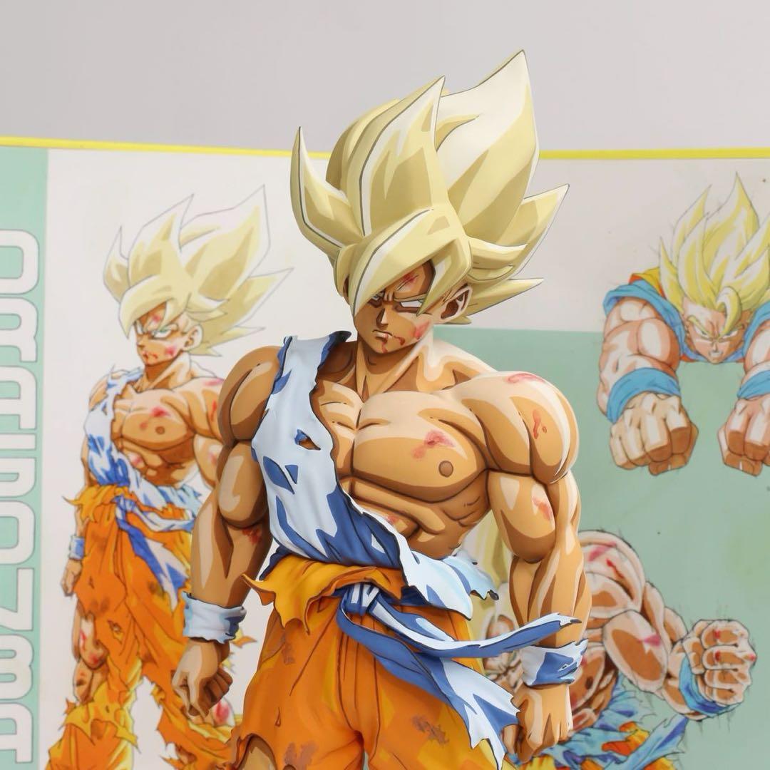ドラゴンボールSMSP サイズ 伝説の超サイヤ人 孫悟空 リペイント 二次元彩色