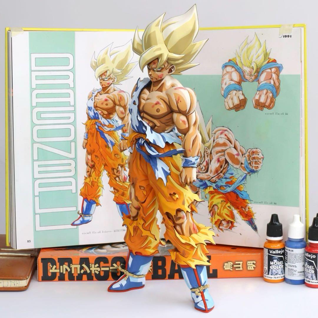 ドラゴンボールSMSP サイズ 伝説の超サイヤ人 孫悟空 リペイント 二次元彩色
