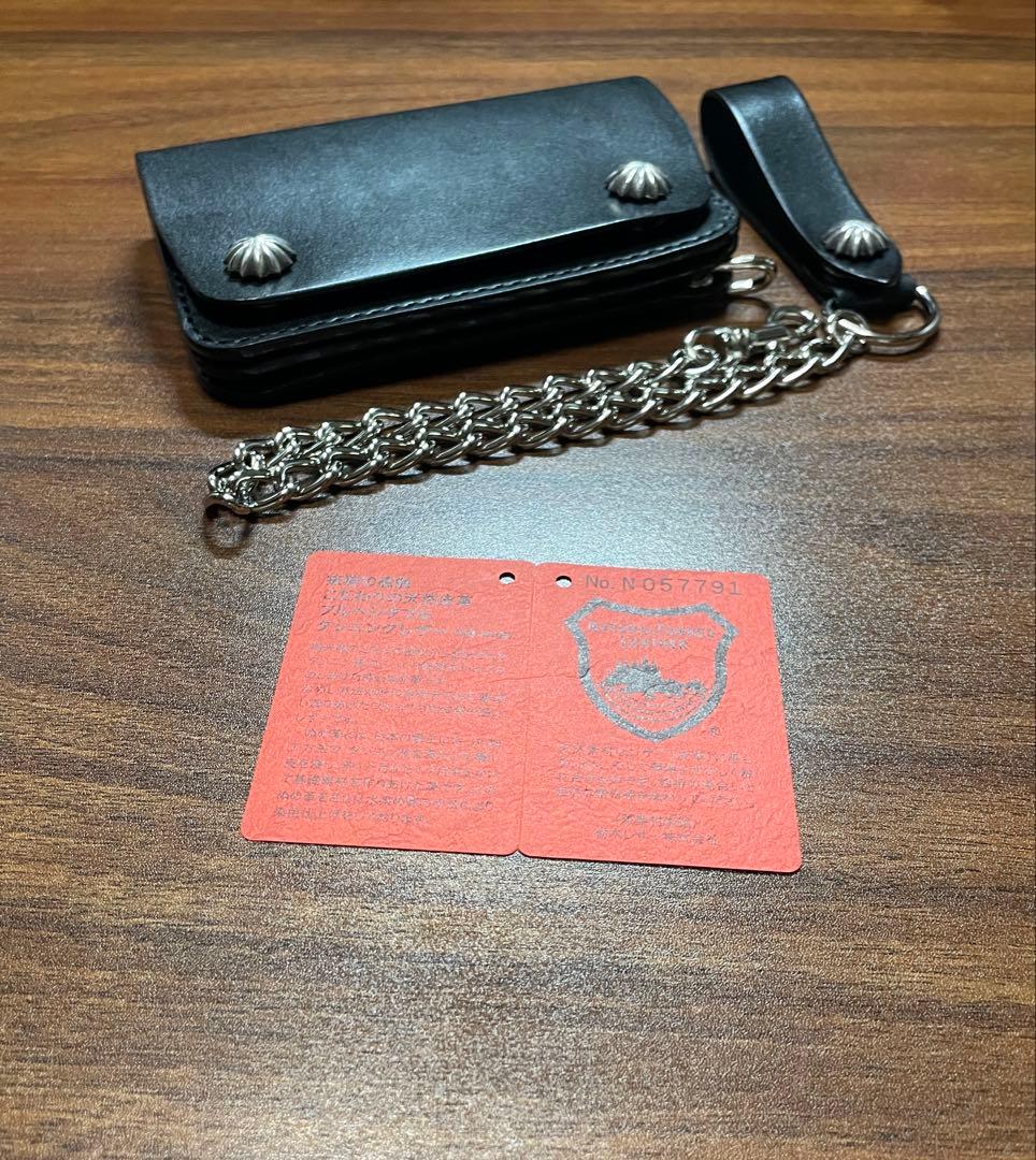 牛革本革コンパクトトラッカーウォレット