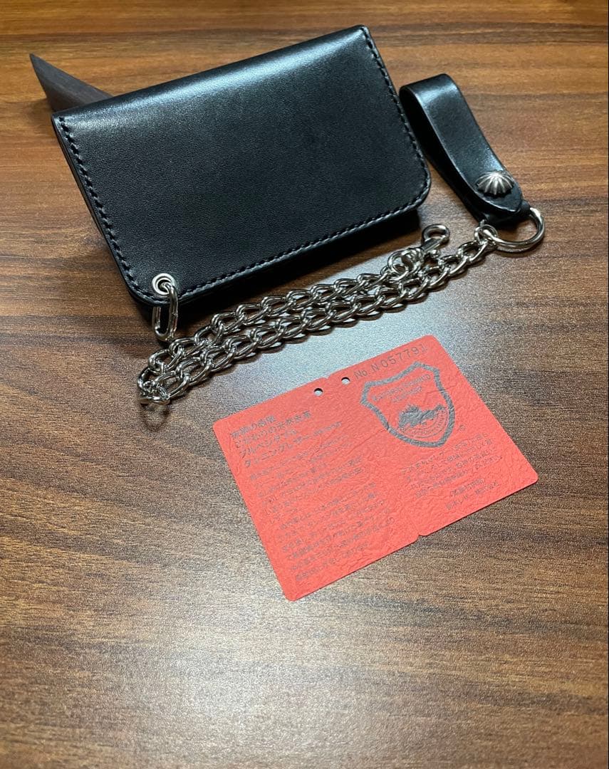 牛革本革コンパクトトラッカーウォレット