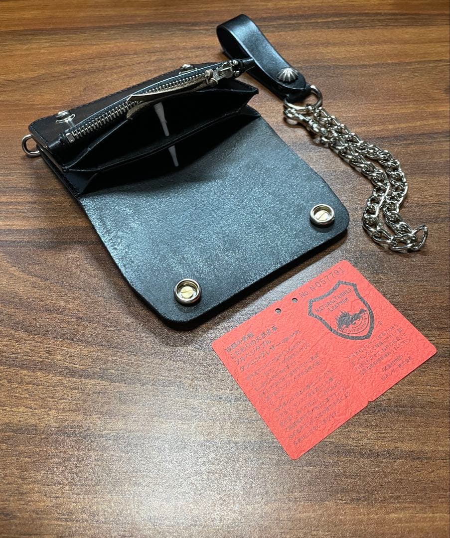 牛革本革コンパクトトラッカーウォレット
