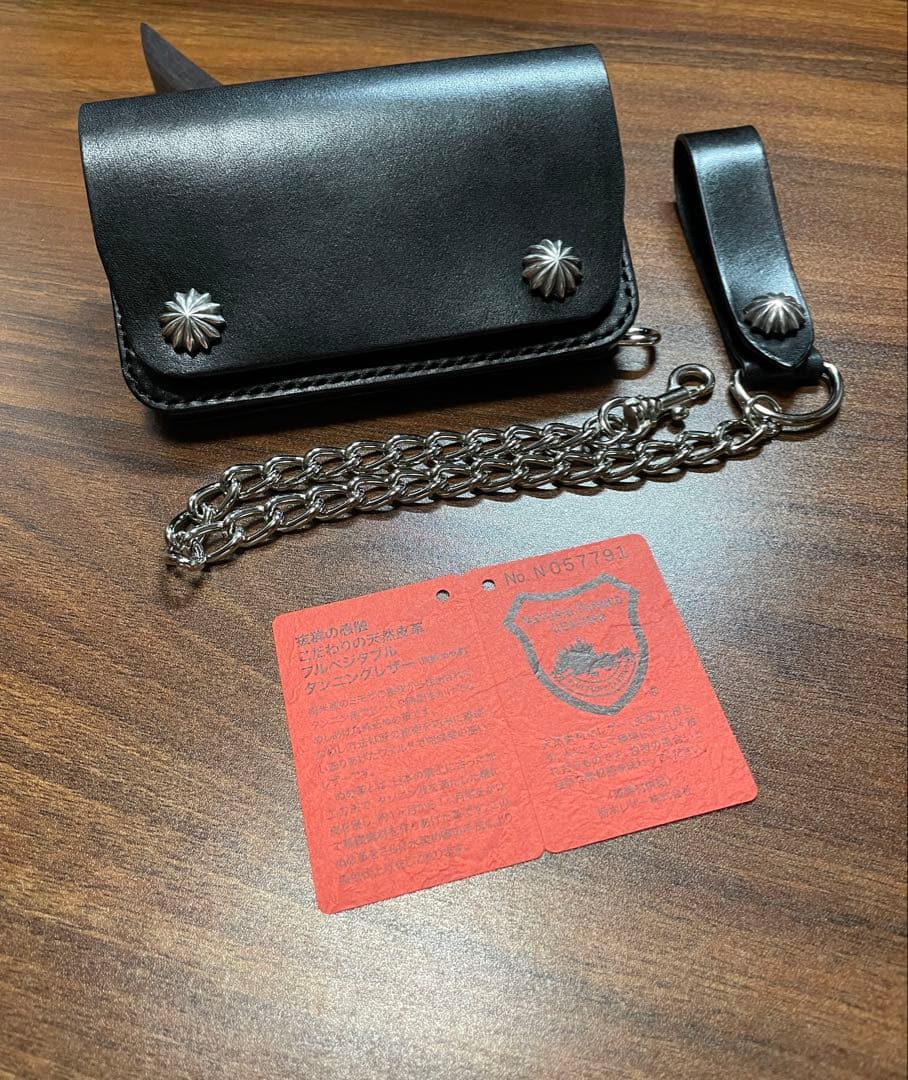 牛革本革コンパクトトラッカーウォレット